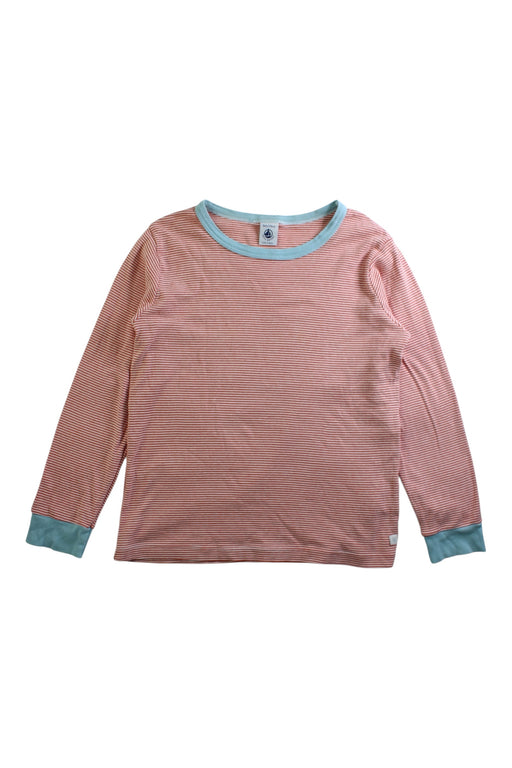 A Pink Long Sleeve T Shirts from Petit Bateau in size 8Y for neutral. (Front View)