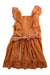 A Orange Sleeveless Dresses from La Coqueta in size 7Y for girl. (Back View)