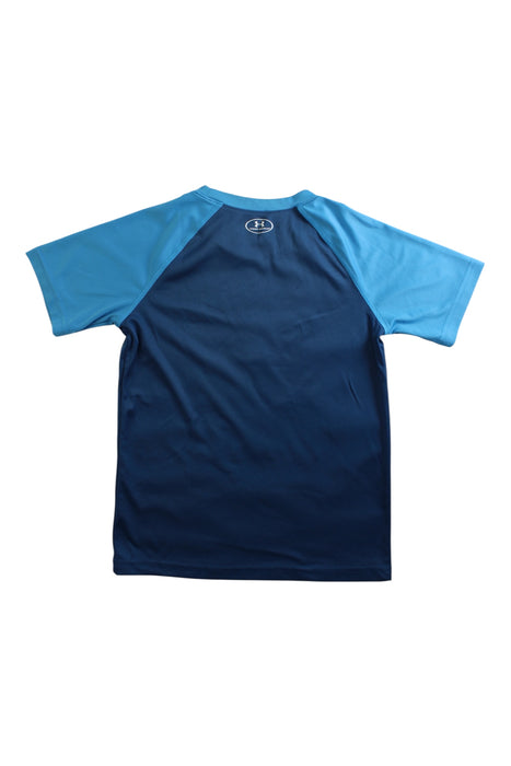 A Blue Short Sleeve T Shirts from Under Armour in size 7Y for boy. (Back View)