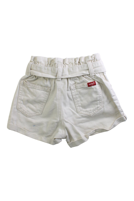 A Ivory Shorts from Seed in size 5T for girl. (Back View)
