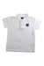 A White Short Sleeve Polos from Shanghai Tang in size 4T for boy. (Front View)