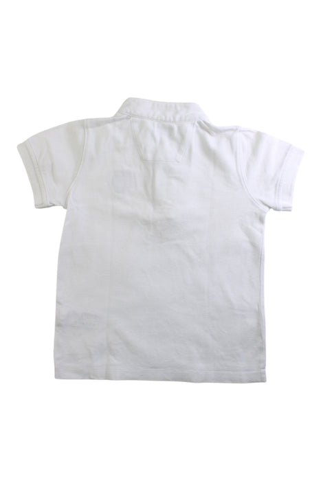 A White Short Sleeve Polos from Shanghai Tang in size 4T for boy. (Back View)