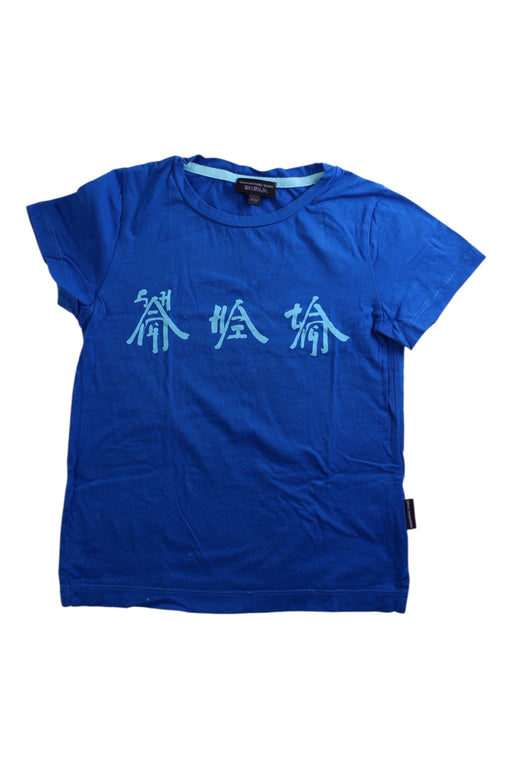 A Blue Short Sleeve T Shirts from Shanghai Tang in size 4T for boy. (Front View)
