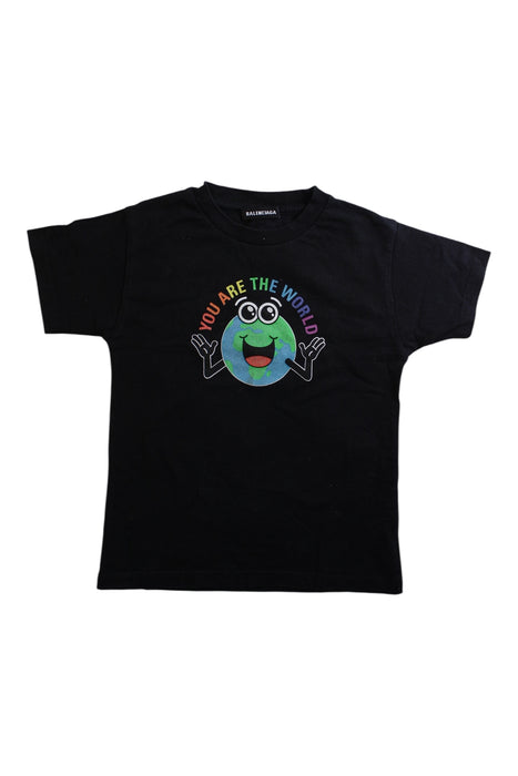 A Black Short Sleeve T Shirts from Balenciaga in size 2T for neutral. (Front View)