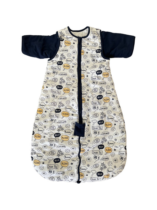 A Navy Sleepsacs from Mides in size 12-18M for neutral. (Front View)