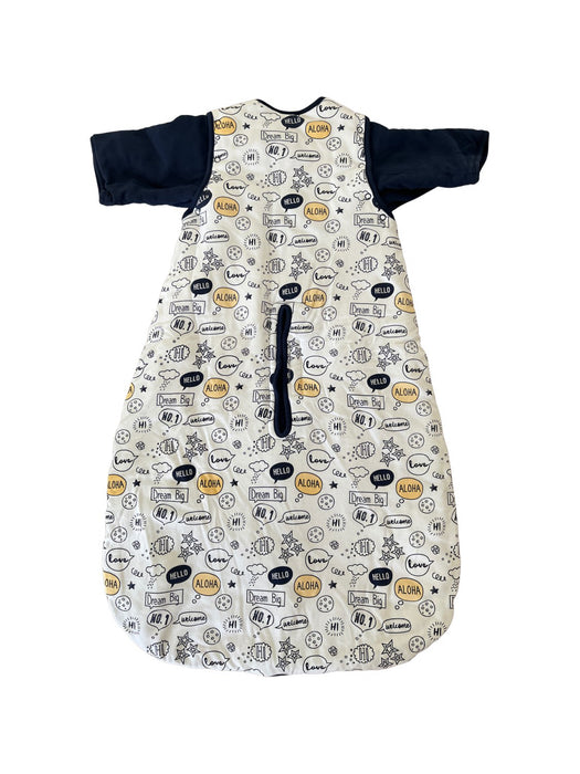 A Navy Sleepsacs from Mides in size 12-18M for neutral. (Back View)