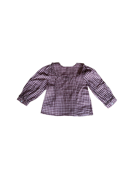 A Burgundy Long Sleeve Shirts from Emile et Ida in size 2T for girl. (Back View)