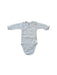 A Grey Long Sleeve Bodysuits from Petit Bateau in size 0-3M for neutral. (Front View)