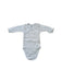 A Grey Long Sleeve Bodysuits from Petit Bateau in size 0-3M for neutral. (Front View)