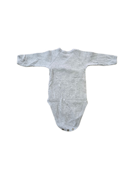 A Grey Long Sleeve Bodysuits from Petit Bateau in size 0-3M for neutral. (Back View)