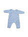 A Blue Onesies from Petit Bateau in size 3-6M for neutral. (Front View)