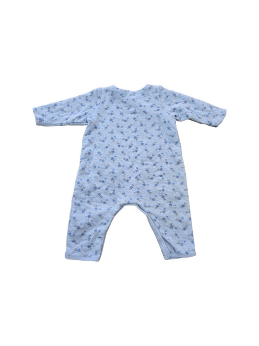 A Blue Onesies from Petit Bateau in size 3-6M for neutral. (Back View)