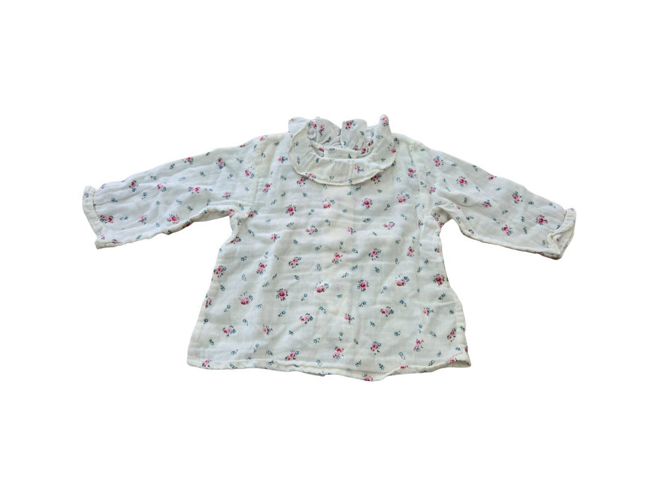 A White Long Sleeve Tops from Bonpoint in size 3-6M for girl. (Front View)