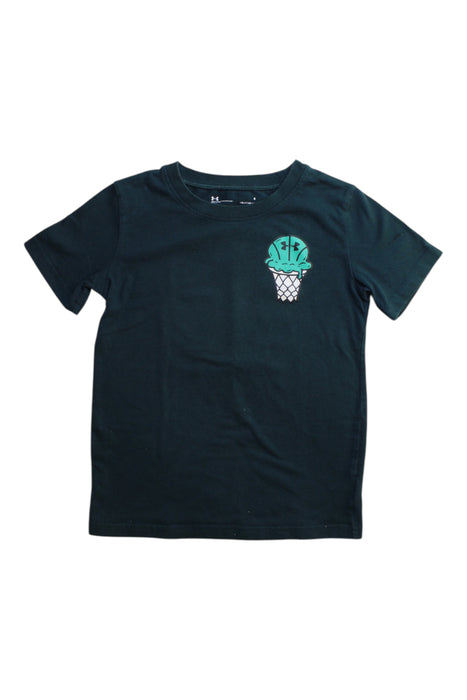 A Black Short Sleeve T Shirts from Under Armour in size 6T for boy. (Front View)