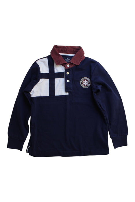 A Navy Long Sleeve Polos from Hackett in size 5T for boy. (Front View)