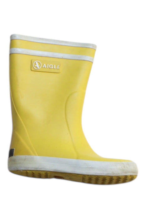 A Yellow Rain Boots from Aigle in size 18-24M for boy. (Front View)