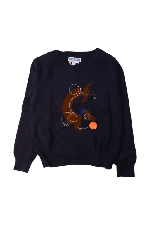 A Navy Knit Sweaters from Jacadi in size 4T for boy. (Front View)