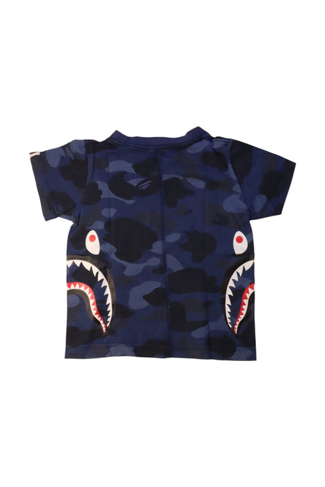 A Navy Short Sleeve T Shirts from BAPE KIDS in size 2T for boy. (Back View)