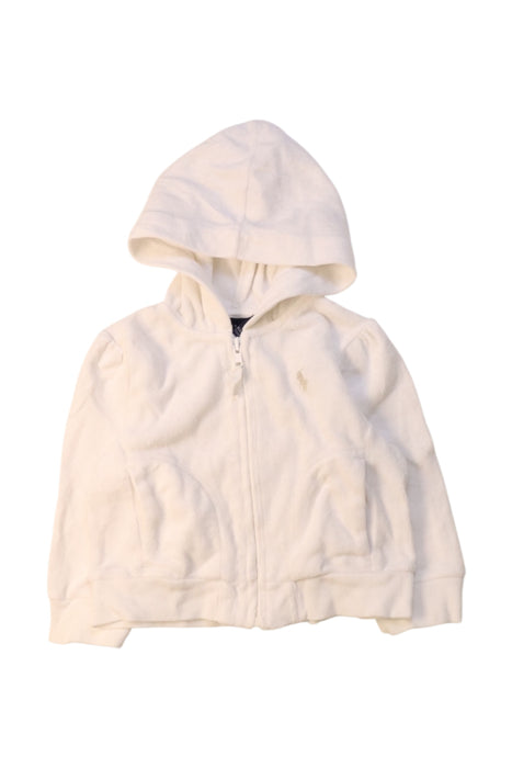 A White Zippered Sweatshirts from Ralph Lauren in size 6-12M for neutral. (Front View)