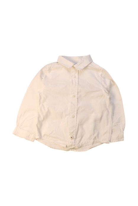 A White Long Sleeve Shirts from Jacadi in size 12-18M for boy. (Front View)