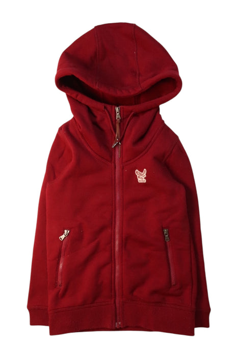 A Red Hooded Sweatshirts from Aigle in size 6T for neutral. (Front View)
