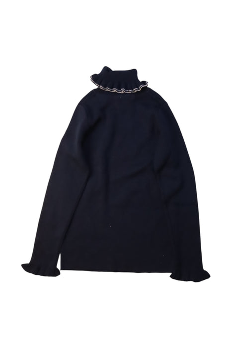 A Navy Long Sleeve Tops from Jacadi in size 8Y for girl. (Back View)