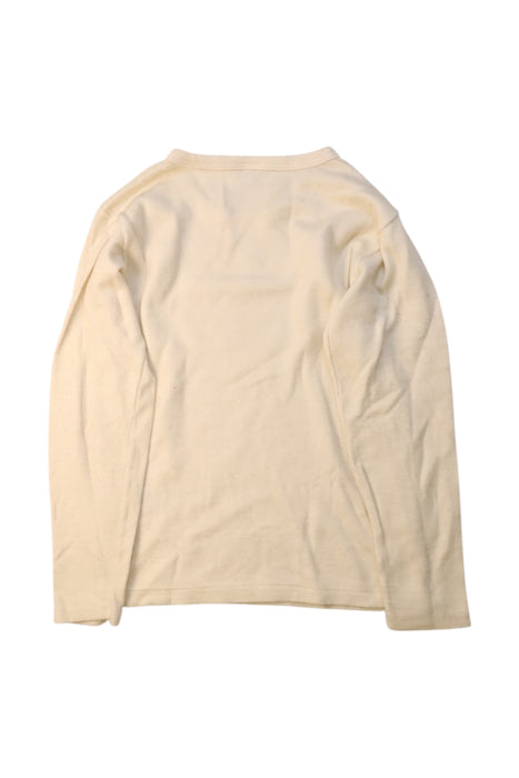 A Ivory Long Sleeve T Shirts from Petit Bateau in size 10Y for girl. (Back View)