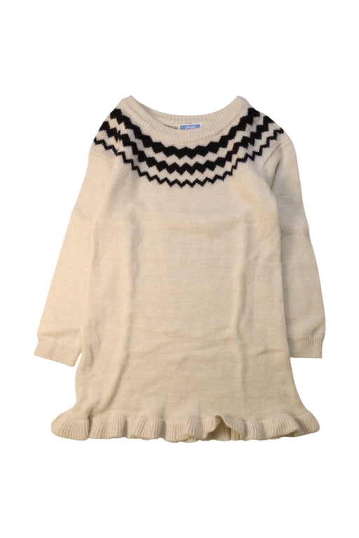 A Beige Sweater Dresses from Jacadi in size 6T for girl. (Front View)