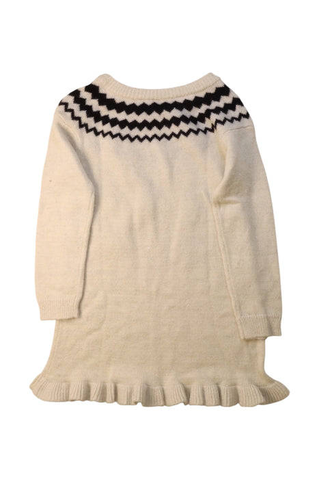 A Beige Sweater Dresses from Jacadi in size 6T for girl. (Back View)