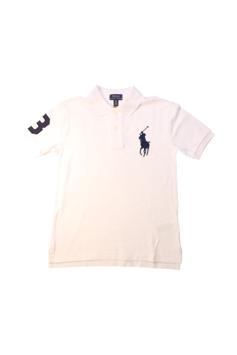 A White Short Sleeve Polos from Polo Ralph Lauren in size 8Y for boy. (Front View)