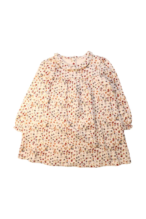 A Multicolour Long Sleeve Dresses from Organic Mom in size 6T for girl. (Front View)