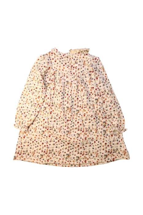 A Multicolour Long Sleeve Dresses from Organic Mom in size 6T for girl. (Back View)