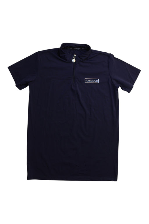 A Navy Short Sleeve Polos from Harcour in size 10Y for boy. (Front View)