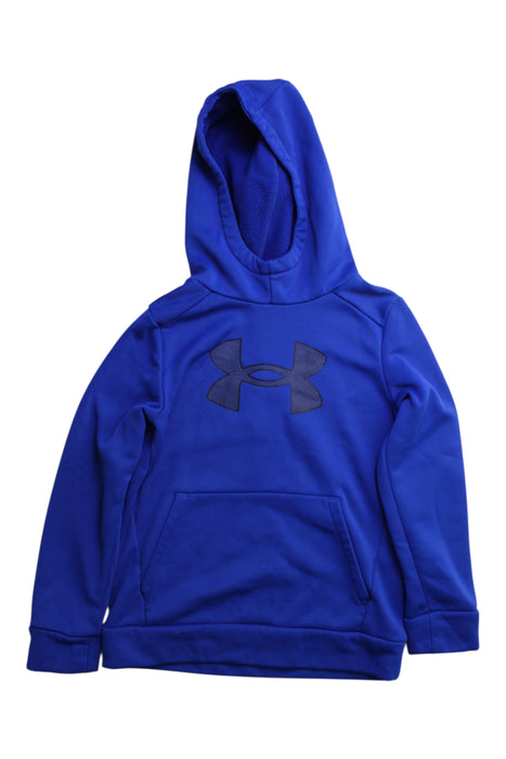 A Blue Hooded Sweatshirts from Under Armour in size 8Y for boy. (Front View)
