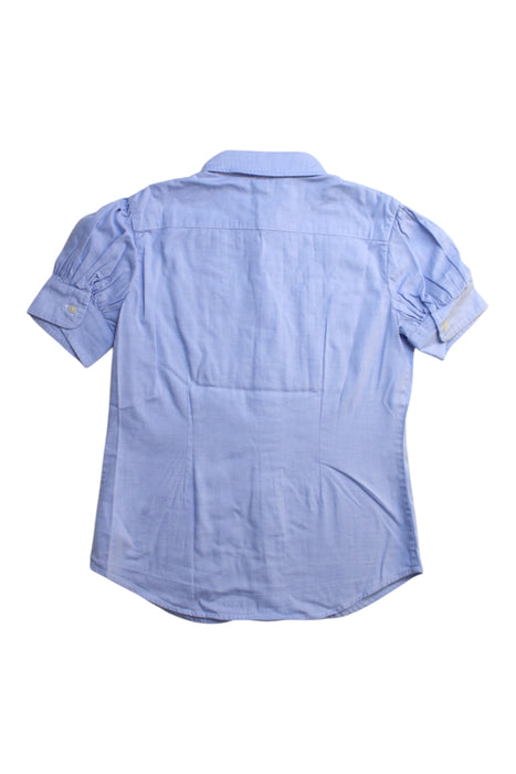 A Blue Short Sleeve Shirts from Polo Ralph Lauren in size 10Y for girl. (Back View)