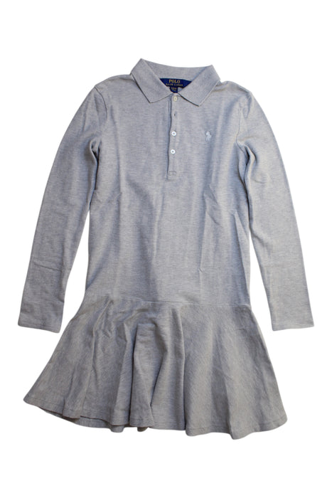 A Grey Long Sleeve Dresses from Polo Ralph Lauren in size 8Y for girl. (Front View)