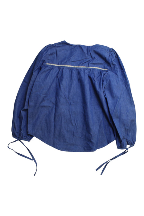 A Blue Long Sleeve Tops from Excuse My French in size 10Y for girl. (Back View)