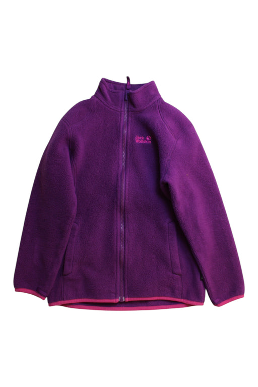 A Purple Zippered Sweatshirts from Jack Wolfskin in size 10Y for girl. (Front View)