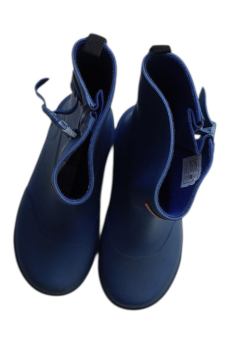 A Blue Rain Boots from Hunter in size 5T for boy. (Back View)