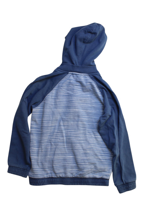 A Blue Zippered Sweatshirts from Polarn O. Pyret in size 8Y for boy. (Back View)