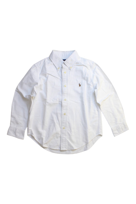 A White Long Sleeve Shirts from Ralph Lauren in size 5T for neutral. (Front View)