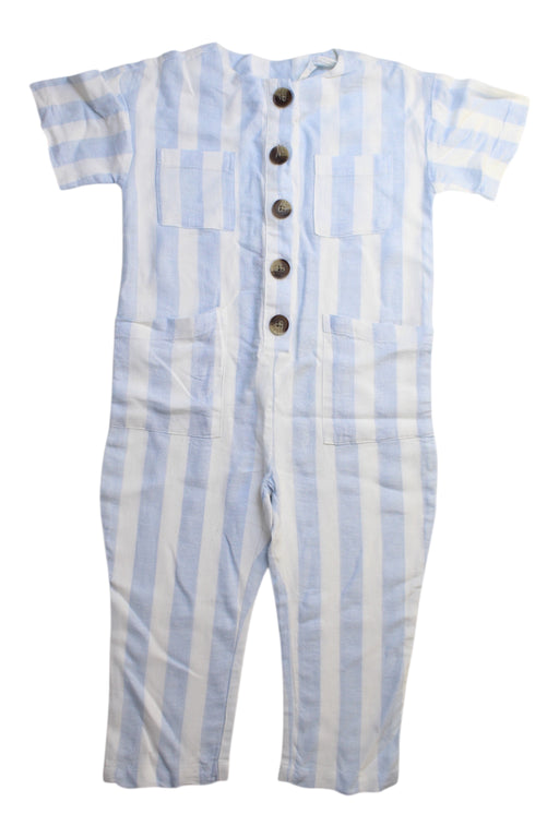 A Blue Short Sleeve Rompers from Seed in size 2T for neutral. (Front View)