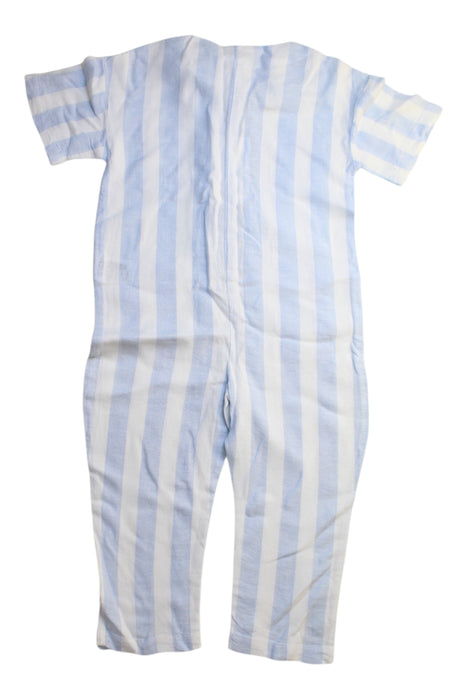 A Blue Short Sleeve Rompers from Seed in size 2T for neutral. (Back View)