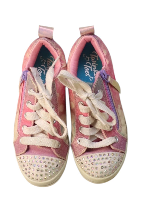 A Multicolour Sneakers from Skechers in size 6T for girl. (Back View)