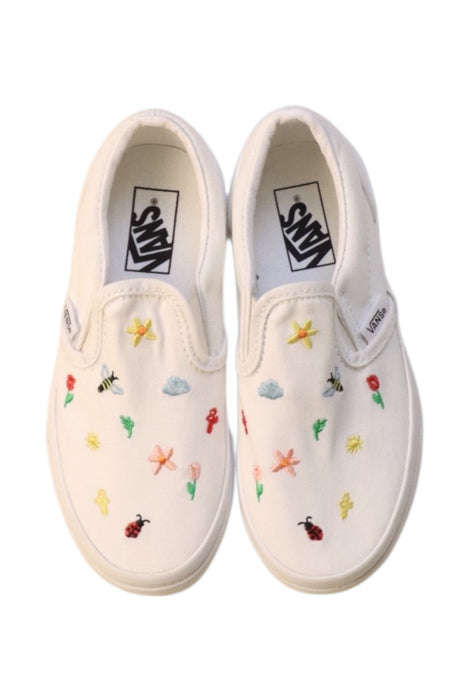 A Multicolour Slip Ons from Vans in size 6T for girl. (Back View)