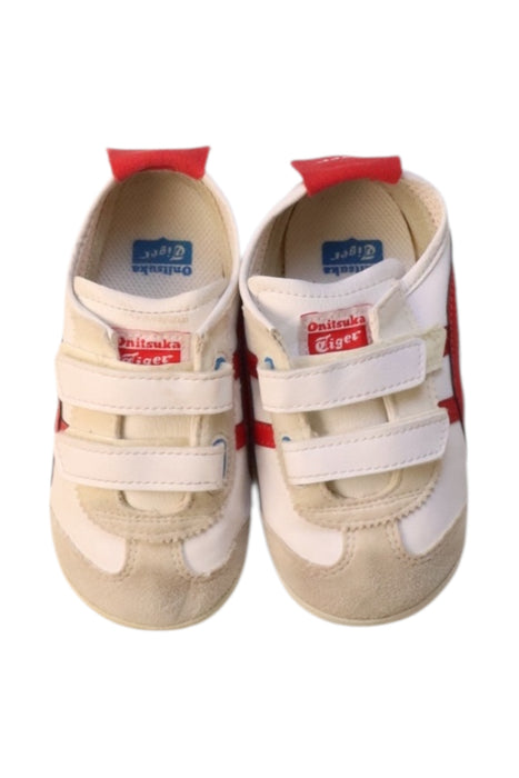 A White Sneakers from Onitsuka Tiger in size 3T for neutral. (Back View)