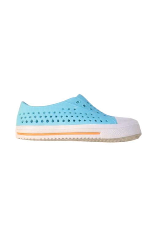 A Blue Slip Ons from Crewcuts in size 3T for neutral. (Front View)