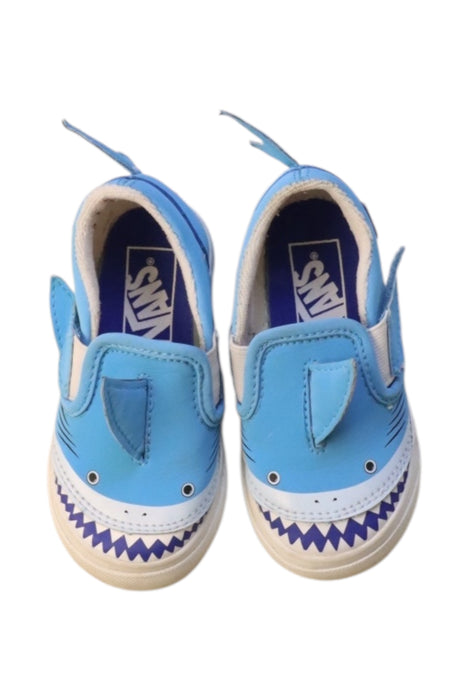 A Blue Slip Ons from Vans in size 18-24M for neutral. (Back View)