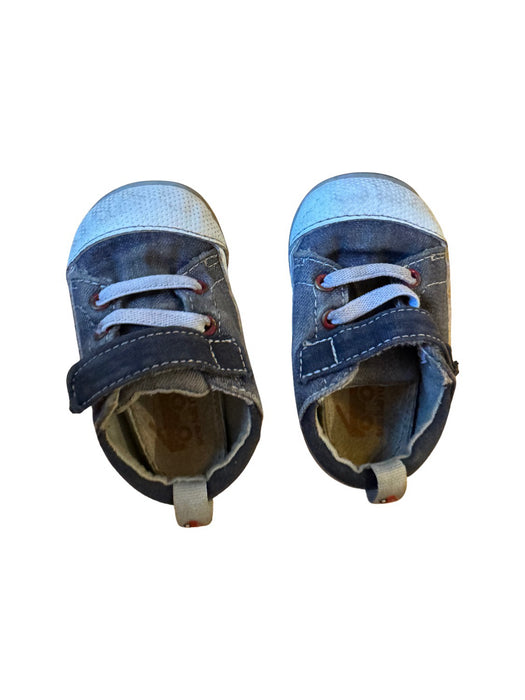 A Blue Sneakers from See Kai Run in size 12-18M for boy. (Front View)