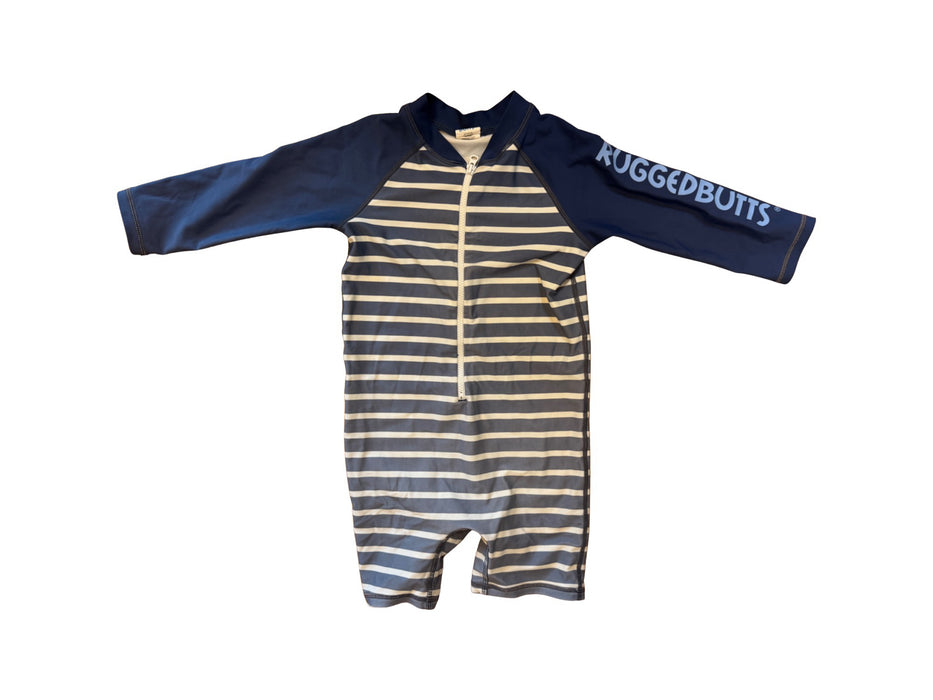 A Navy Swimsuits from RuggedButts in size 18-24M for boy. (Front View)